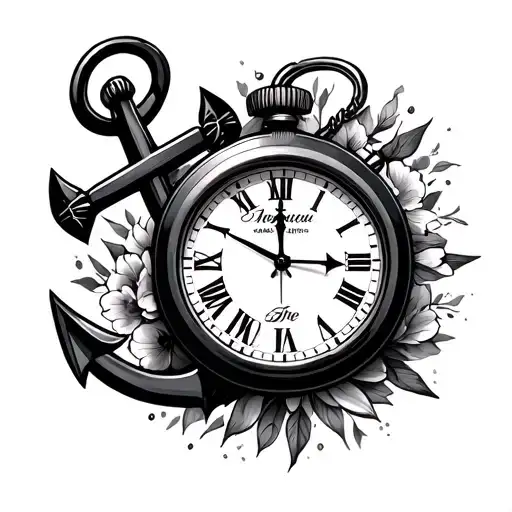 Anchor Cross And Stop Watch