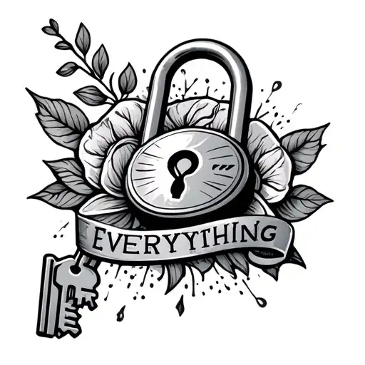 Loyalty Over Everything With A Lock And Key For Shoulder Blade