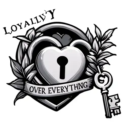 Loyalty Over Everything With Lock And Key