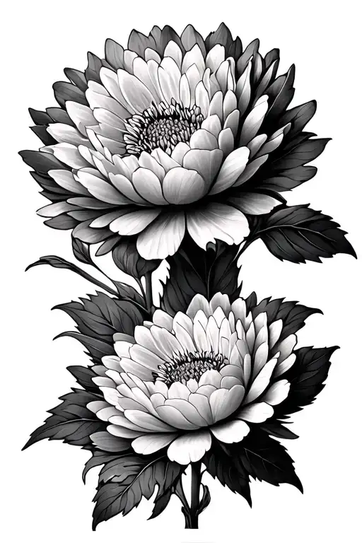 Chrysanthemum Peoonies