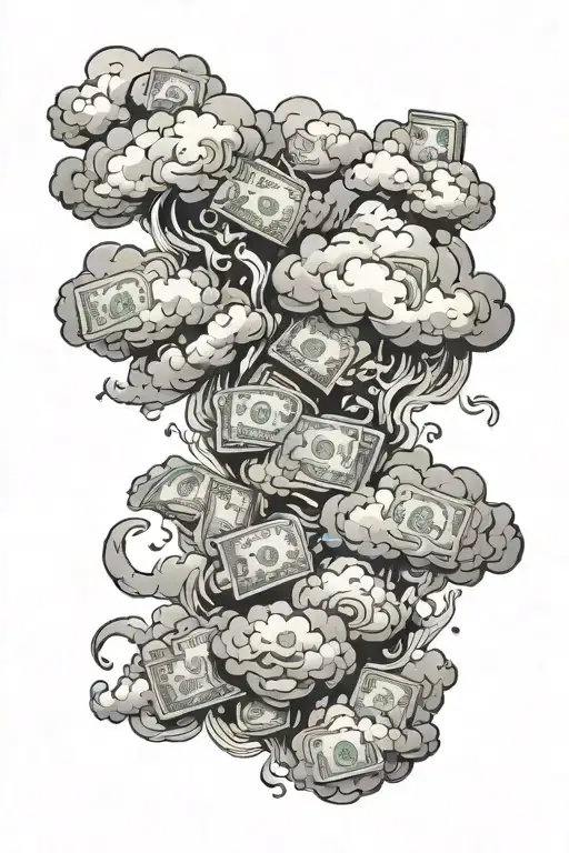 Money Smoke Clouds Forming The Shape