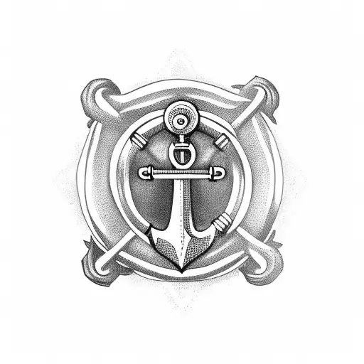 Anchor With Eye Nautical Background