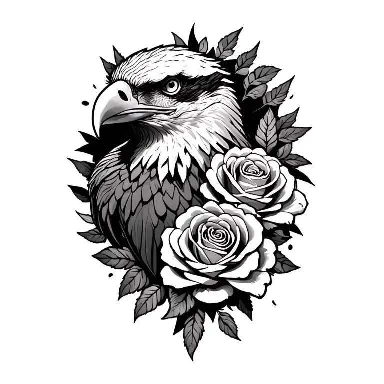 Eagle And Roses