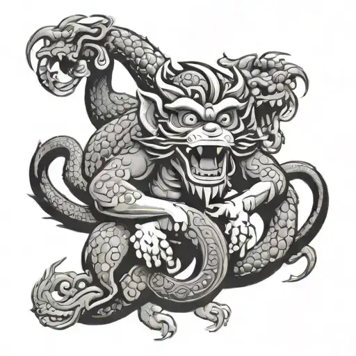Monkey And Dragon Japanese