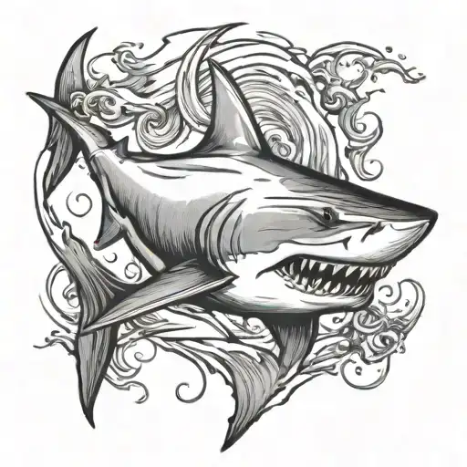 Shark Swimming Gracefully