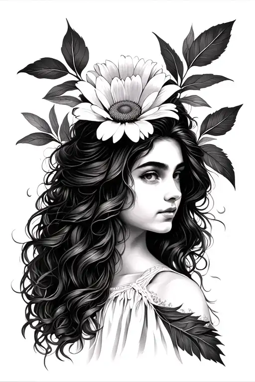 Virgo Girl Holding The September Birth Flower