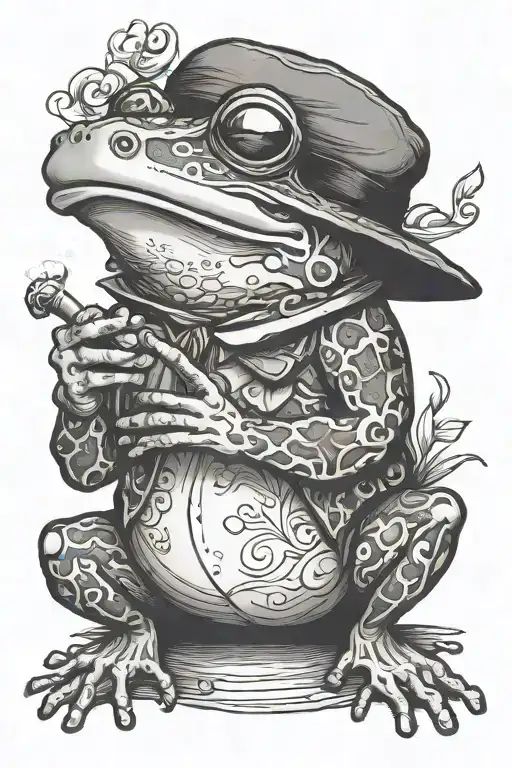 Frog Smoking Pipe