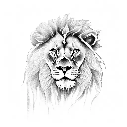 Roses With Lion And Forest