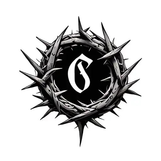 Create A Tattoo That's Say Chosen With The O Being A Crown Of Thorns