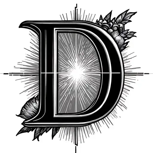 Heart Rate Line And In The Middle Letter D