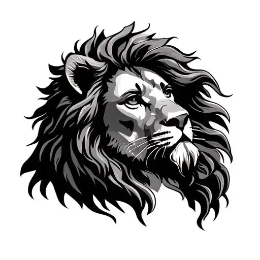 Lion Chest Tattoo With Jesus Christ