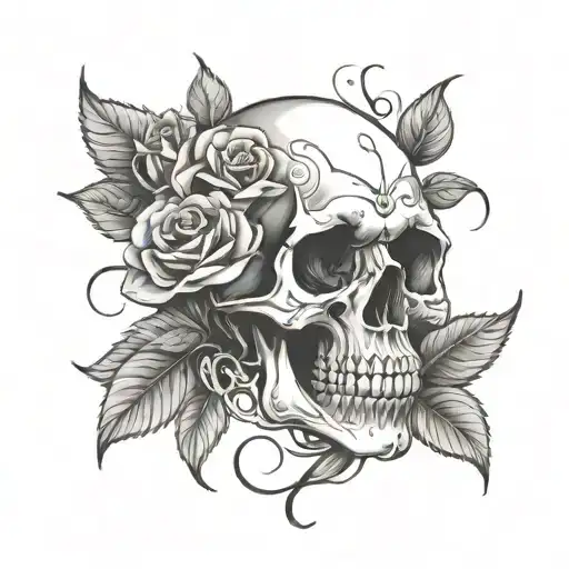 Skull And Roses Growing