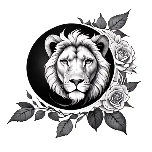Lion Rose Infinity Moon