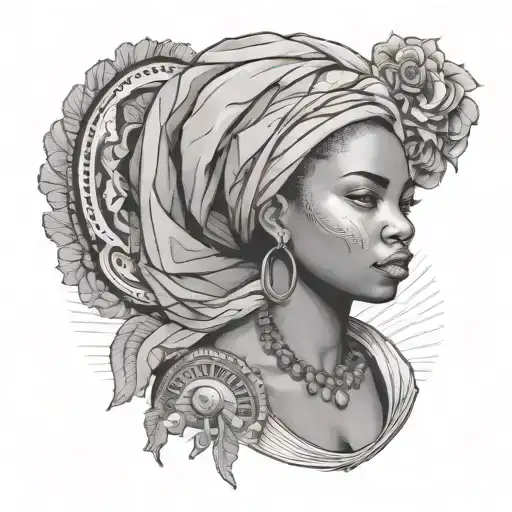 African Woman Posing Together Looking Unhappy