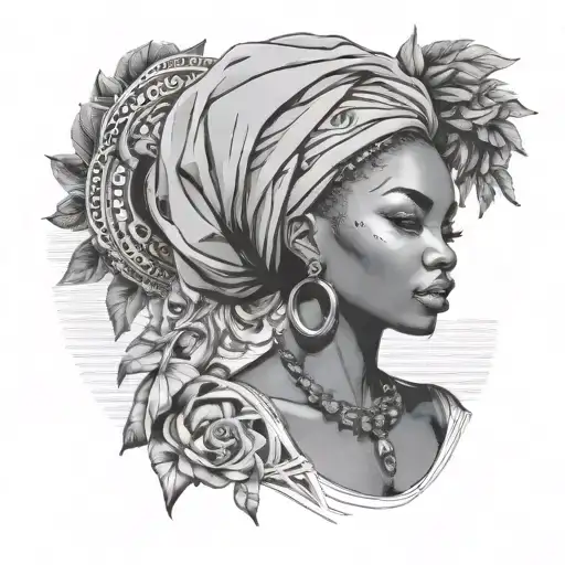 African Woman Posing Like A Metalcore Singer