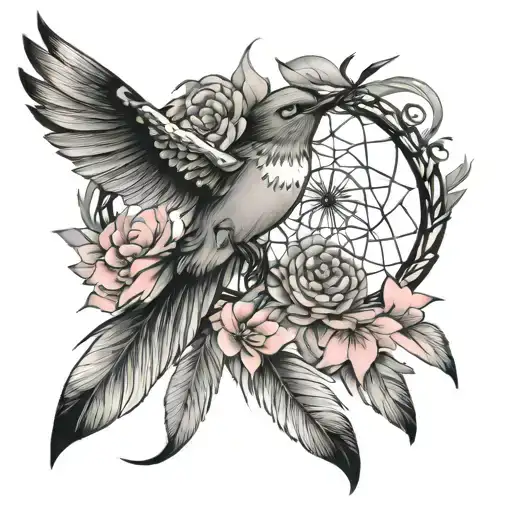 Kolibri Pink Dreamcatcher