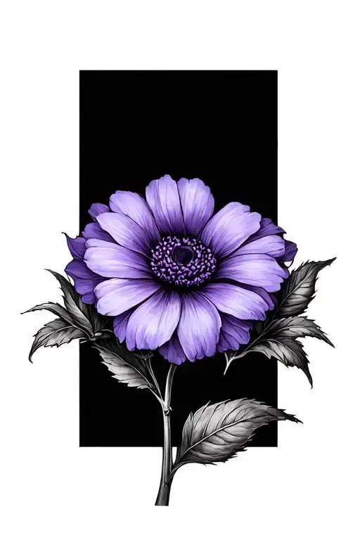 Rav Minimalist Writing With A Violet Flower