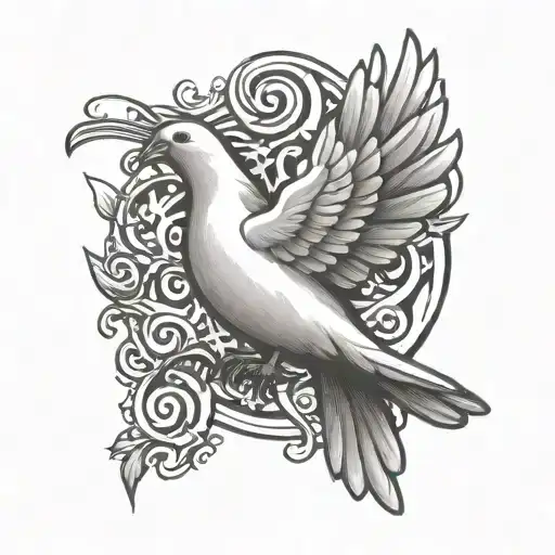 Dove With The Letters S And M Hidden