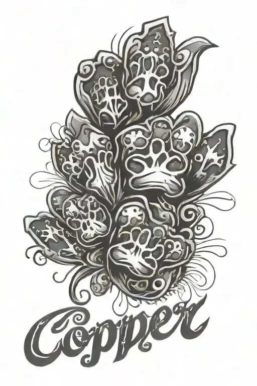 Cooper Name Incorparated Into A Dog Paw Prints