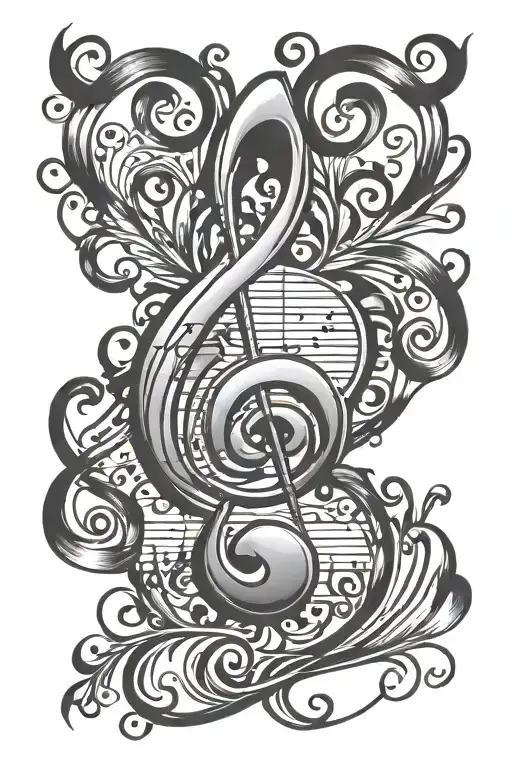 Music Note With Heart Shape