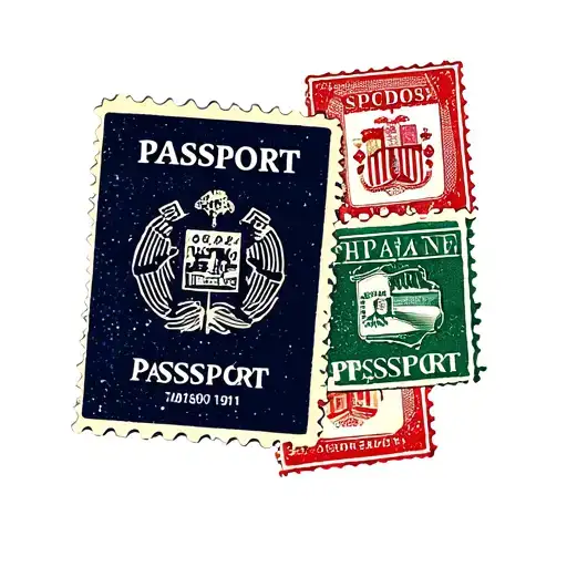 Passport Stamps From Greece Italy And Spain