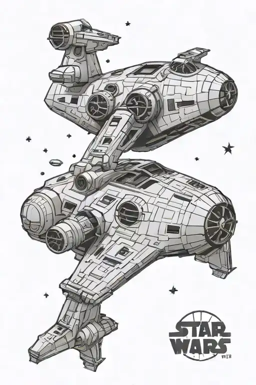 Star Wars Spaceship Flying
