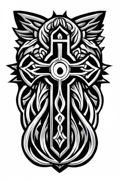 Polynesian And Celtic Cross