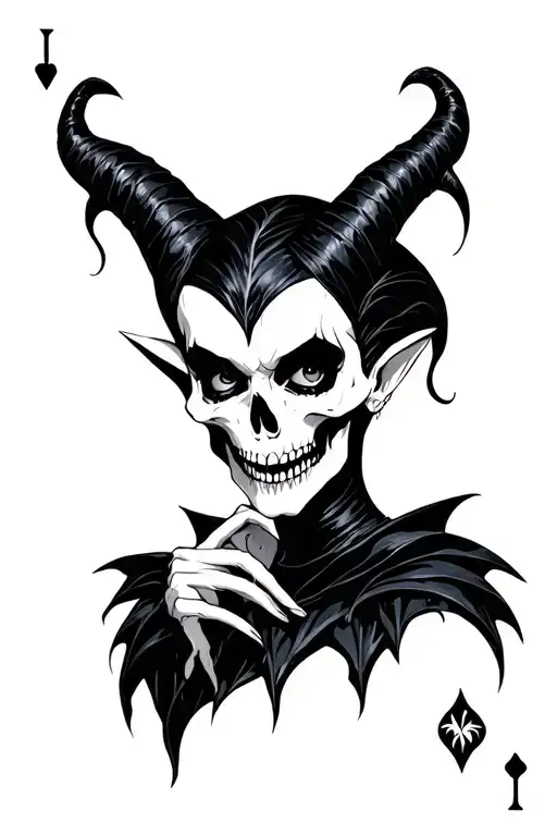 Maleficent As A Taro Card Depicting Death