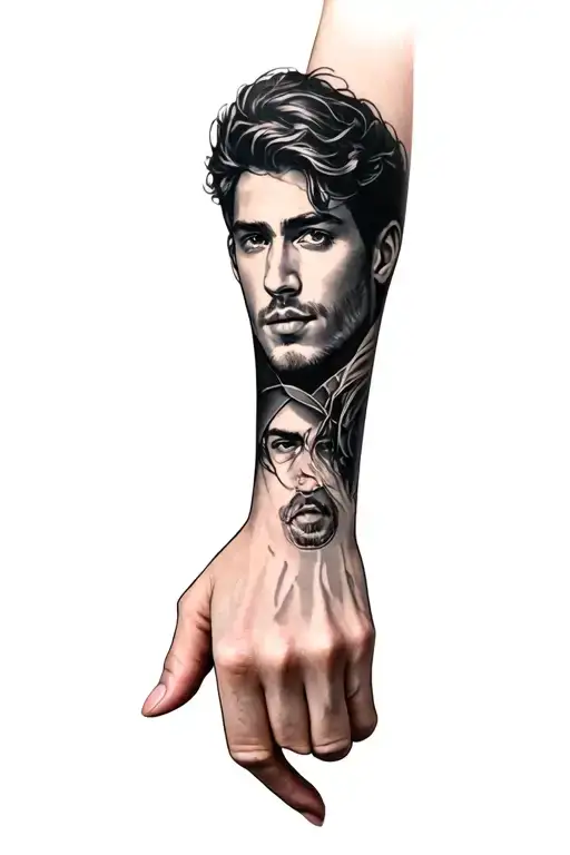 Knuckle Tattoo With Shay On One Hand And Beck On The Other