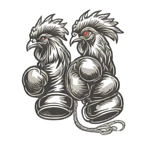 Rooster Boxing Gloves Hanging