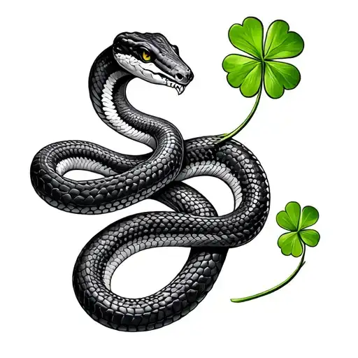 Snake With Clover