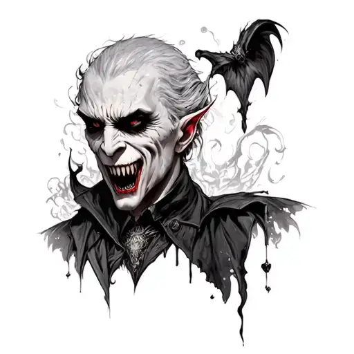 Male Vampire Colour Tattoon