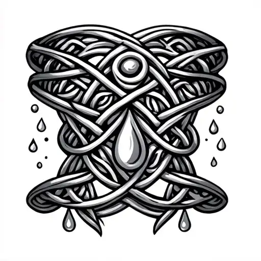 Celtic Wristband With Droplet Female