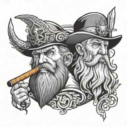 Odin And Cigar Hanging Out Of Mouth