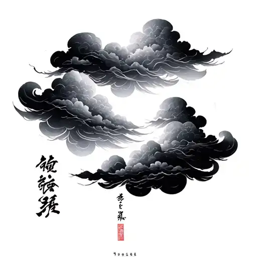Chinese And Cloud Writing
