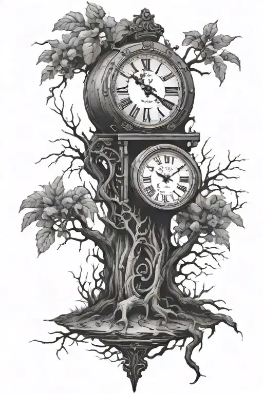 Poison Tree And Roman Numerals Clock