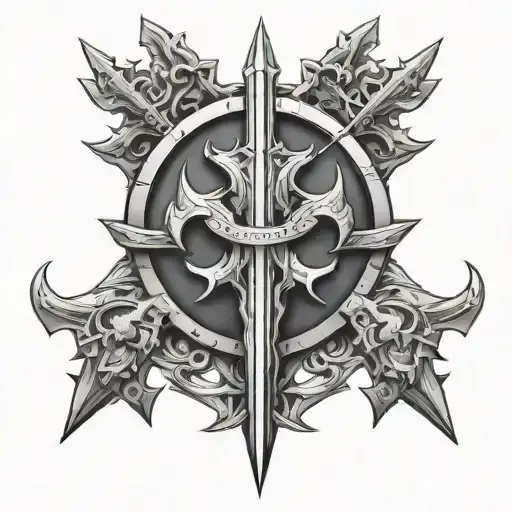 Kingsglaive Symbol Mixed With Swords