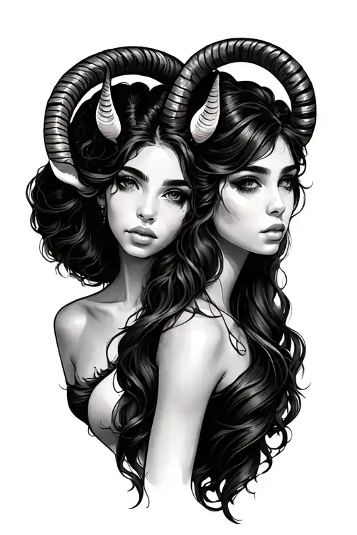 Capricorn And Cancer Sister Tattoo Black Girls