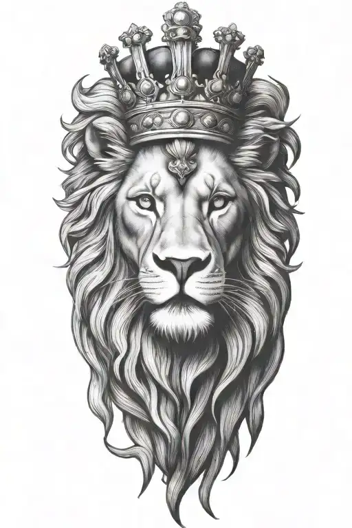 Crowned Lion Face