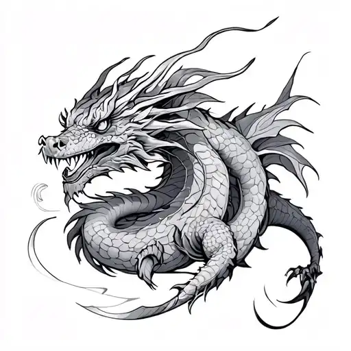 Fine Line Dragon