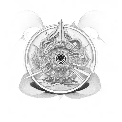 Circular Black Half Sleve