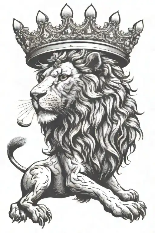 Lion Of Judah With Catholic Crown