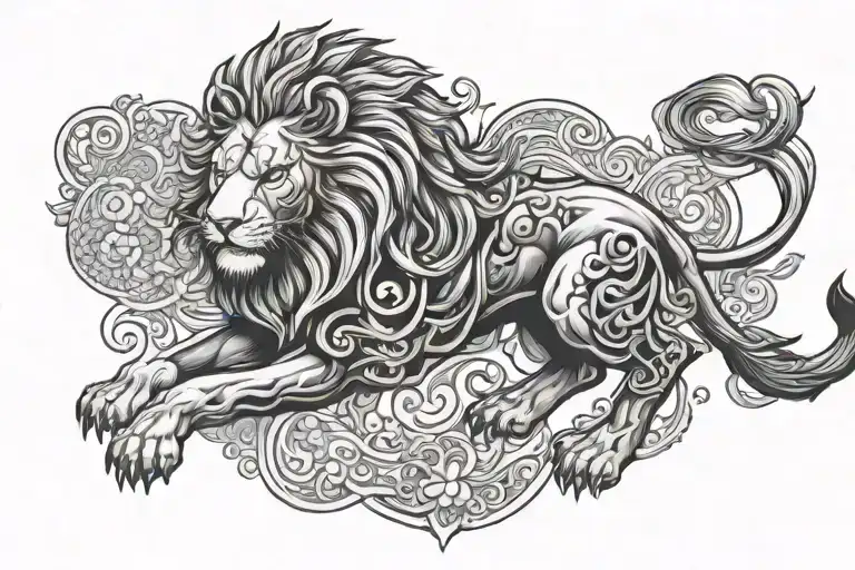 Lion Japonais En Armure