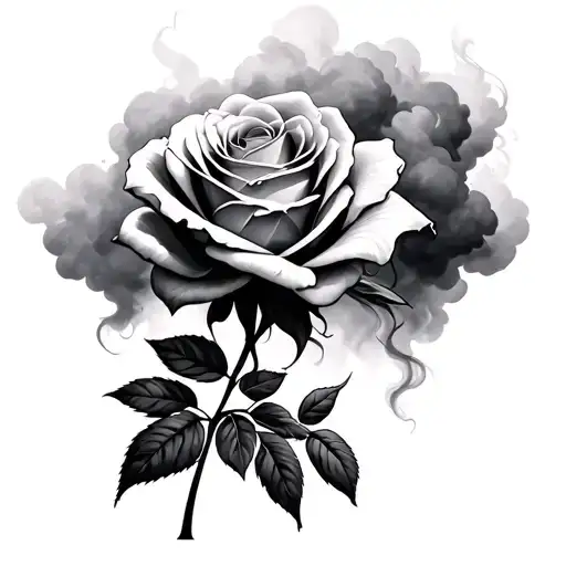Smokey Rose With Kaitlin With Stormy Cloud Background