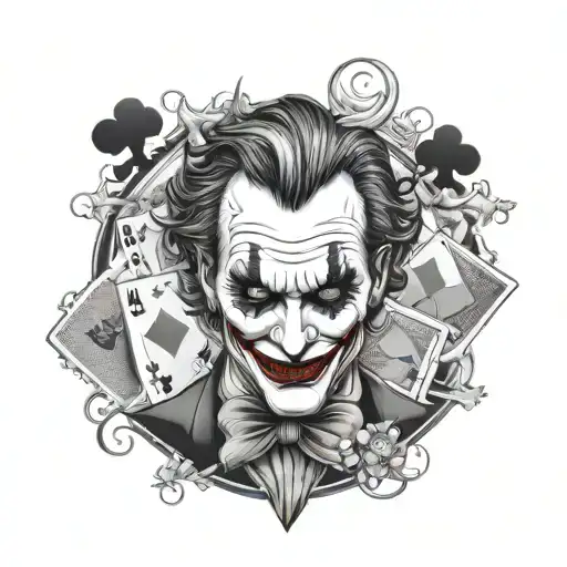 Joker Fictional Character Combined With That Of The Poker Deck