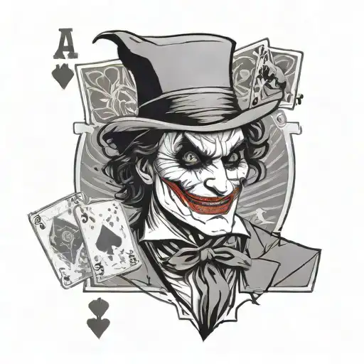Joker Fictional Character Combined With That Of The Poker Deck