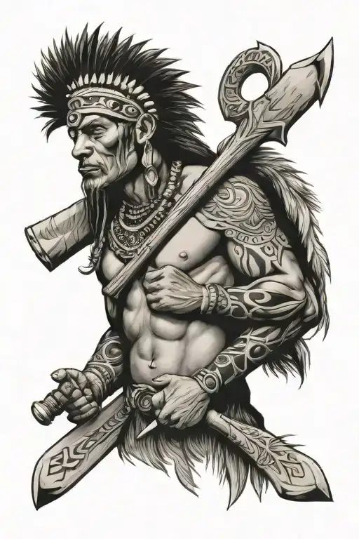 Indian With Tomahawk