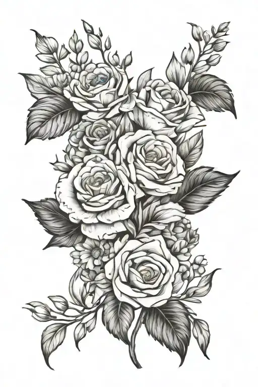 Family Birth Flower Bouquet