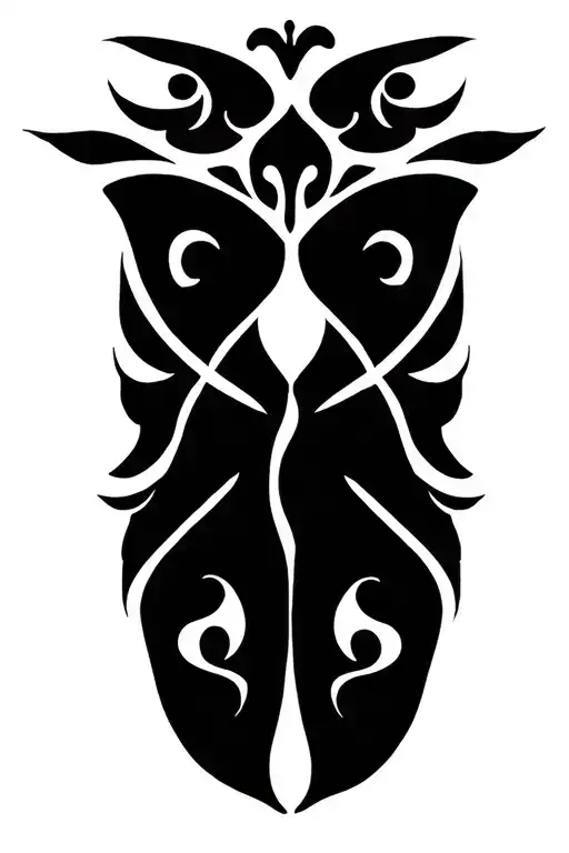 Adinkra Symbol And Butterfly Tattoo Design