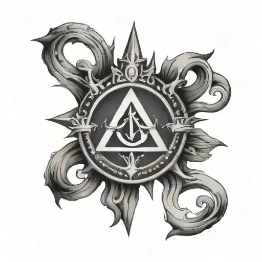 Alpha And Omega Logo Above The Crown